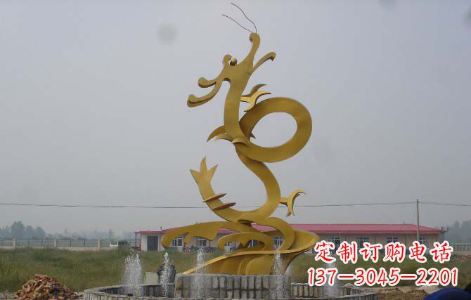 泰安不锈钢龙雕塑,激发热血活力