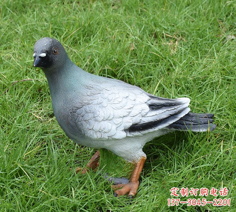 泰安雕塑和平鸽少女