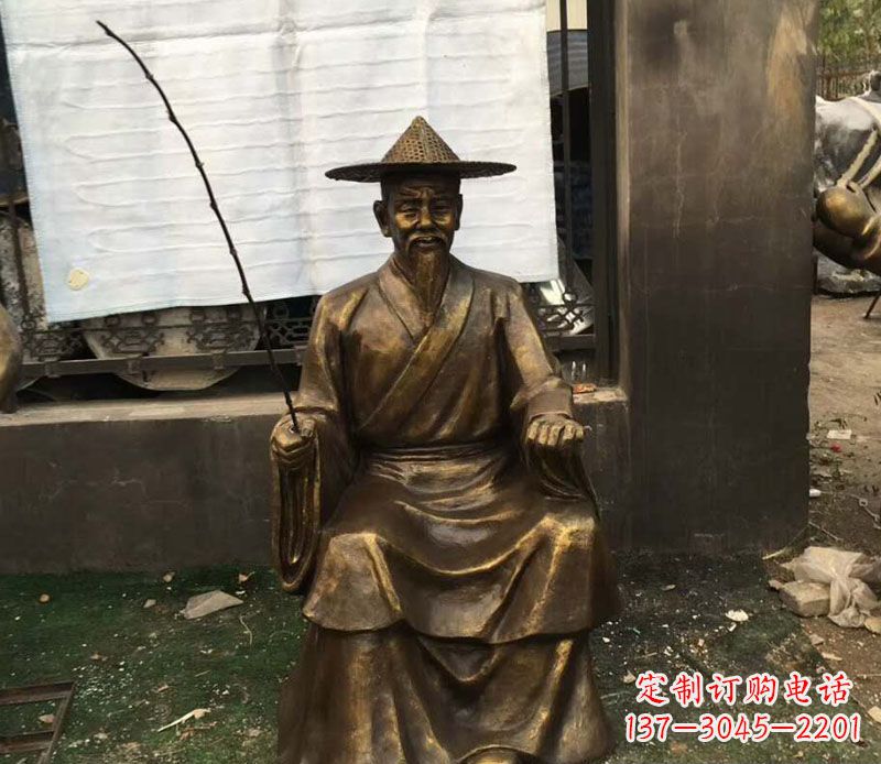 泰安精美手工渔翁铜雕