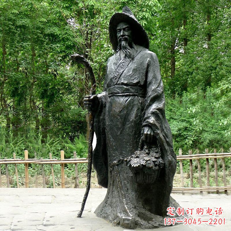泰安精致历史名人陶渊明雕像