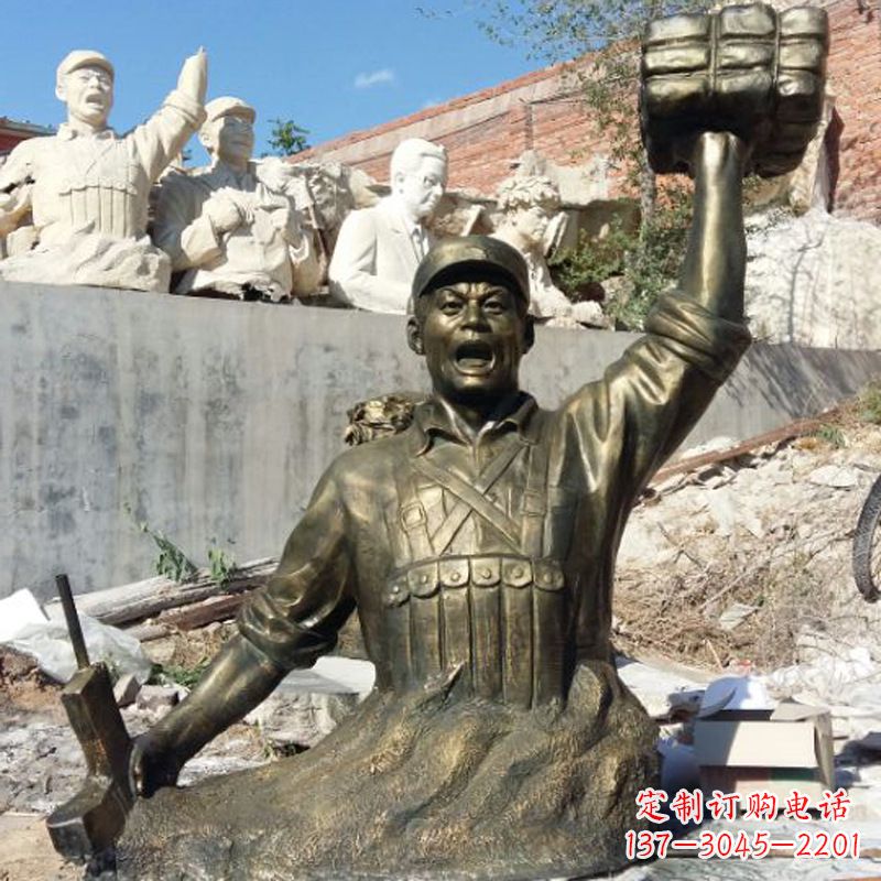 泰安董存瑞仿铜头像雕塑