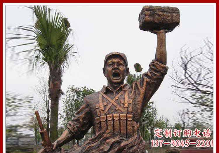 泰安董存瑞英雄模范铜雕——艺术之美的匠心细作
