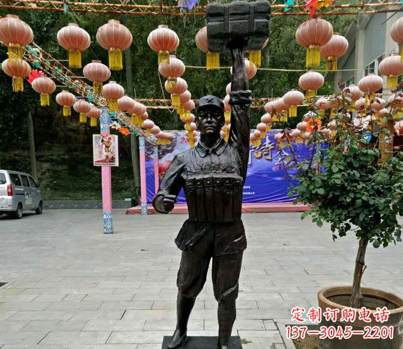 泰安董存瑞铜雕精致迷人的手工雕塑艺术