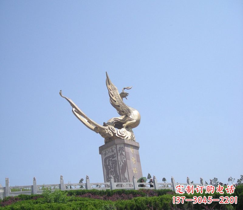 泰安动物凤凰铜雕