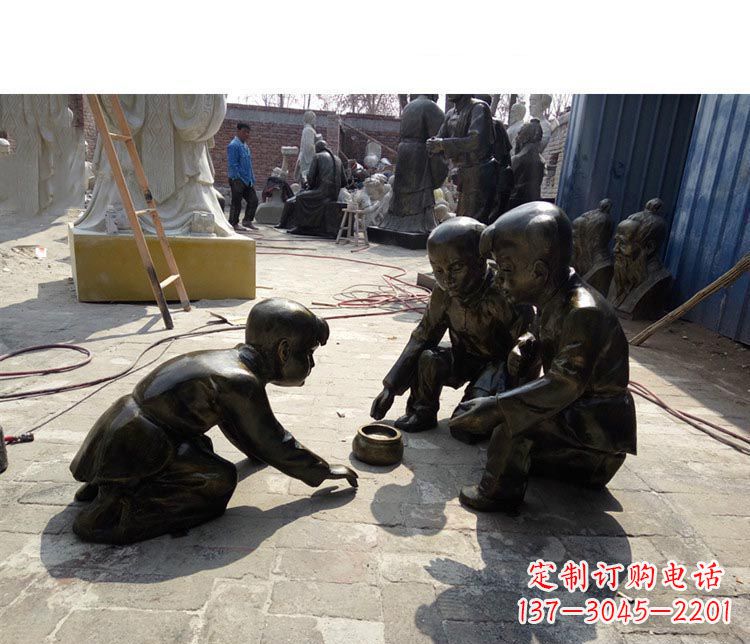 泰安斗蛐蛐铜雕 儿童系列