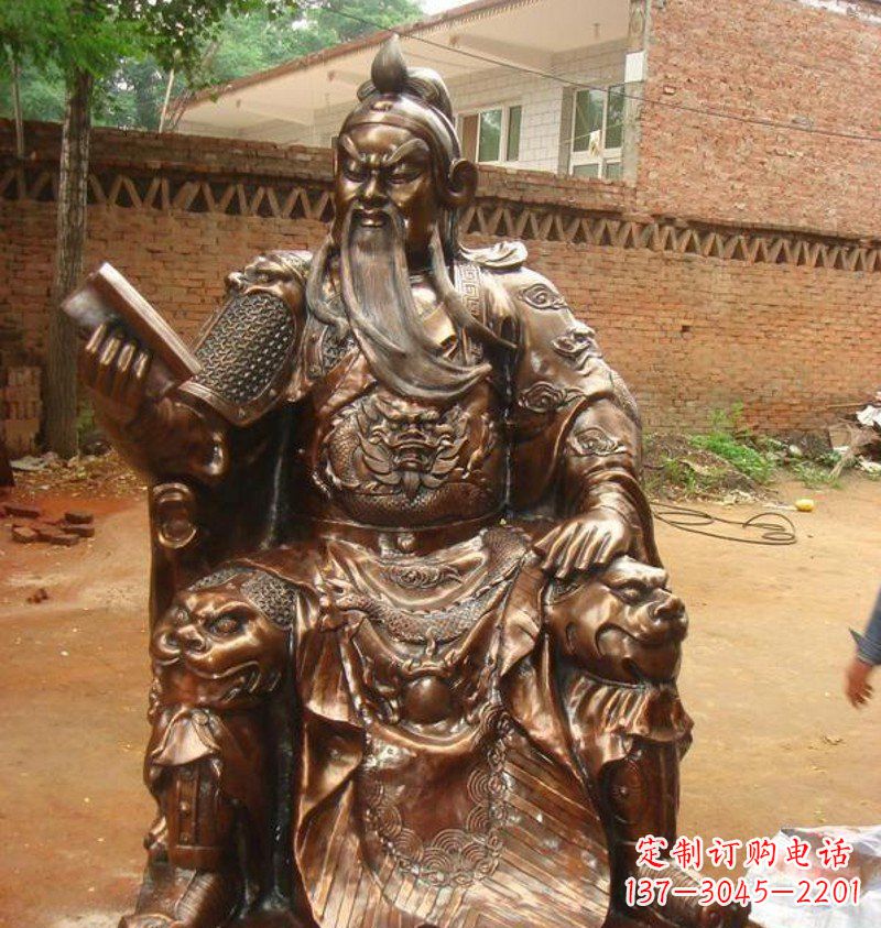 泰安传承古典文化,唯美古典雕塑-关公铜雕
