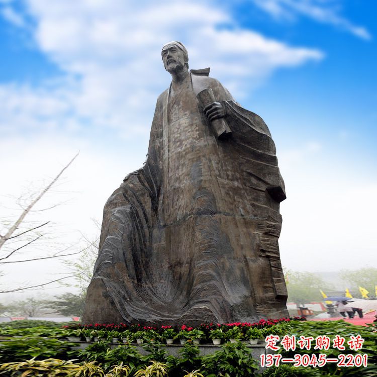 泰安中领雕塑-大型景区景点历史名人杜甫雕像