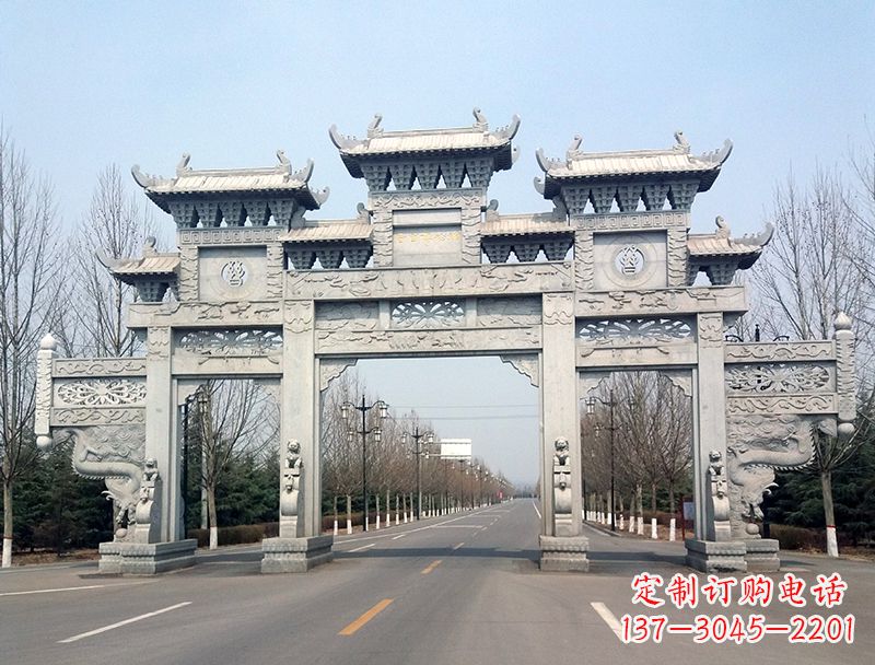 泰安中领雕塑装饰性牌坊雕塑