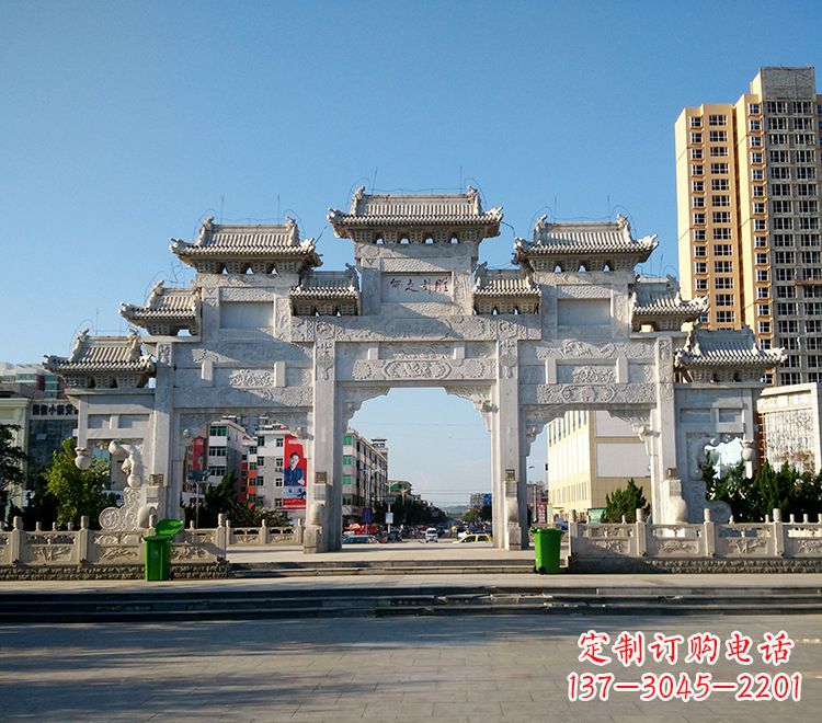 泰安精致锻铜牌坊雕塑