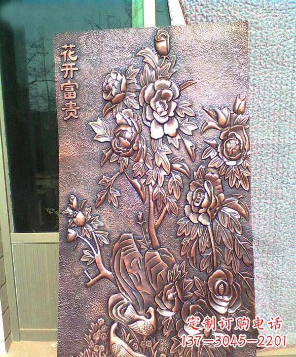 泰安锻铜牡丹雕塑