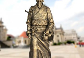 泰安东汉末年著名医学家华佗仿铜雕塑