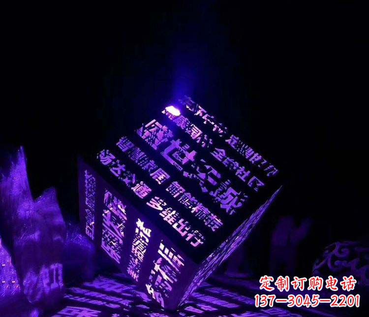 泰安发光不锈钢字体艺术雕塑