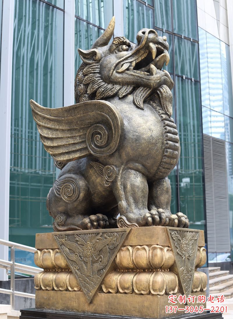 泰安精美独角兽铜雕