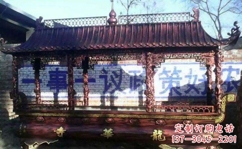 泰安方形寺庙香炉铜雕塑