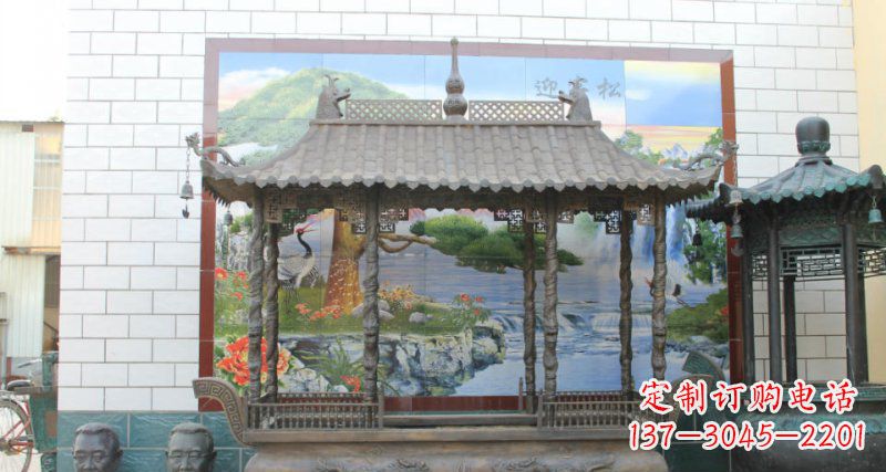 泰安方形香炉寺庙铜雕塑