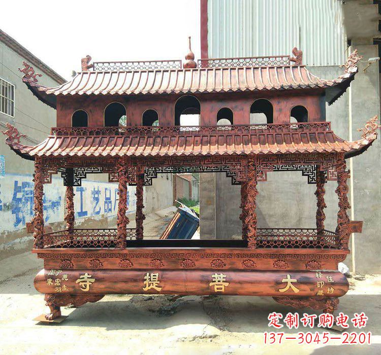 泰安方形铜定制香炉雕塑