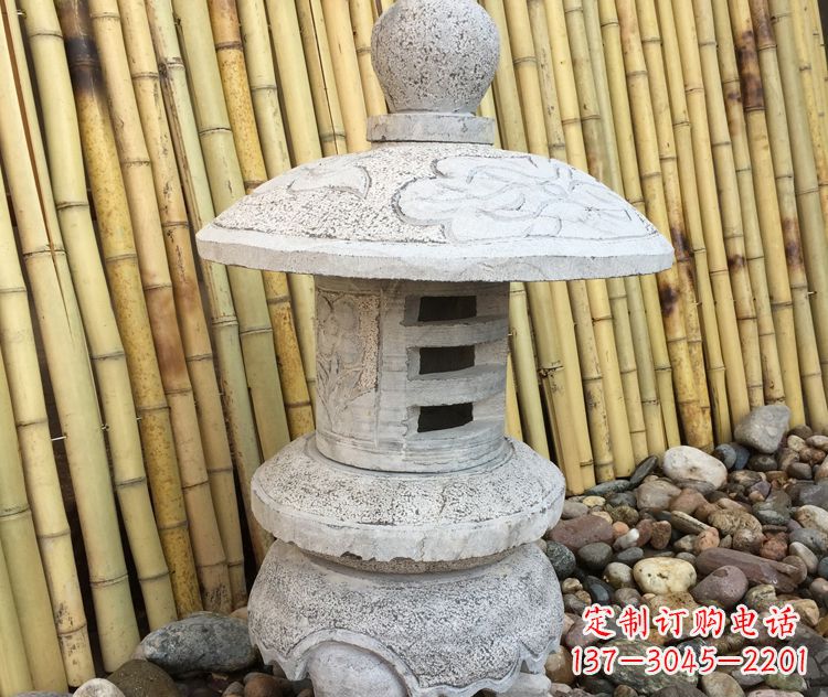 泰安仿古公园照明灯笼石雕