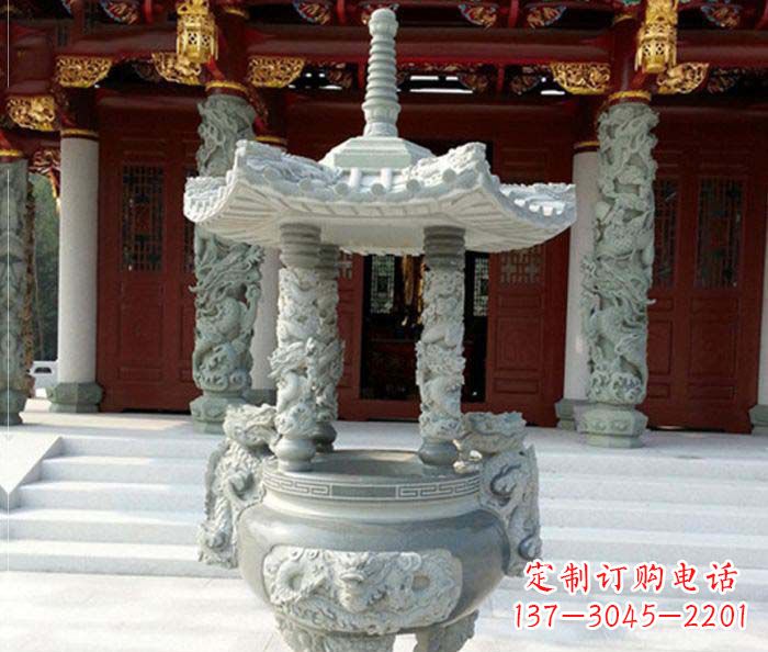 泰安中国古典仿古龙浮雕香炉雕塑
