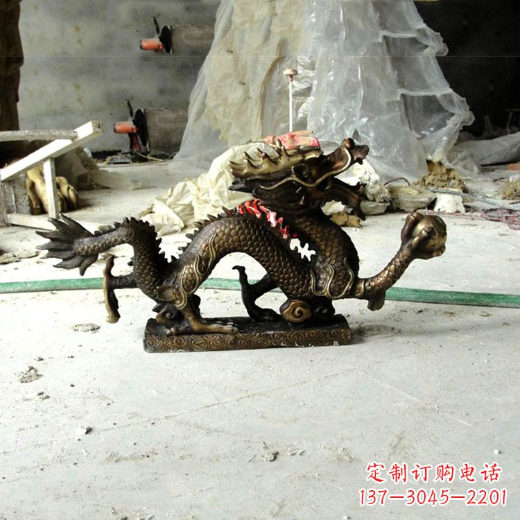 泰安精美仿古龙铜雕塑