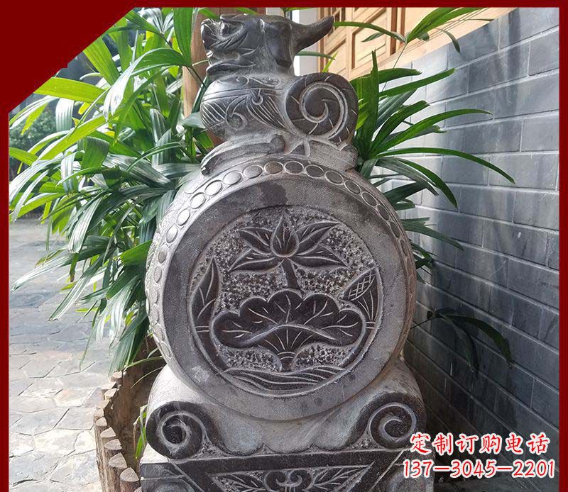 泰安精致仿古门墩雕塑