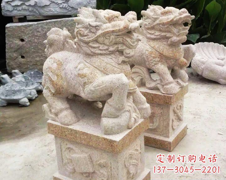 泰安仿古麒麟门口镇宅石雕