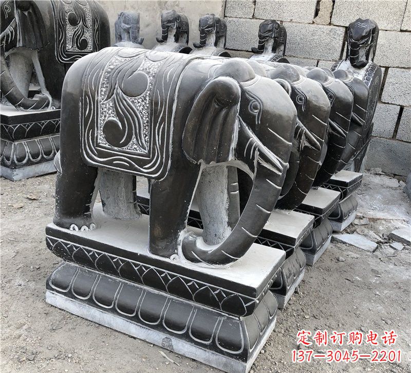 泰安仿古青石大象雕塑