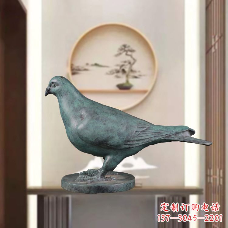 泰安仿古青铜鸽子动物雕塑摆件