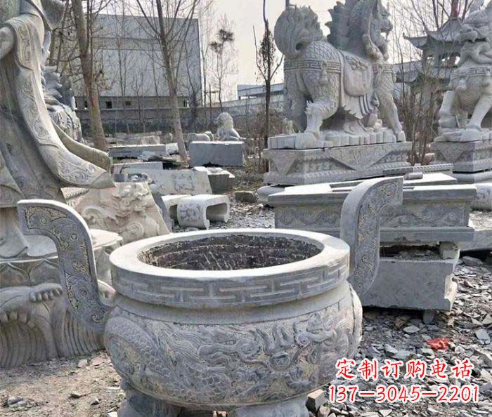 泰安仿古精美石雕香炉