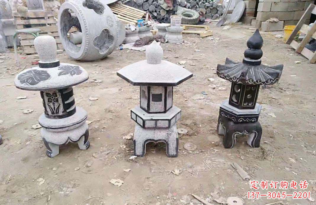 泰安传统仿古石灯雕塑