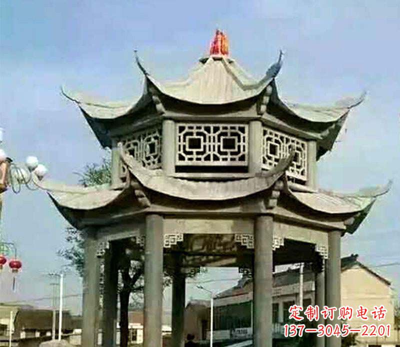 泰安精美仿古石凉亭雕塑
