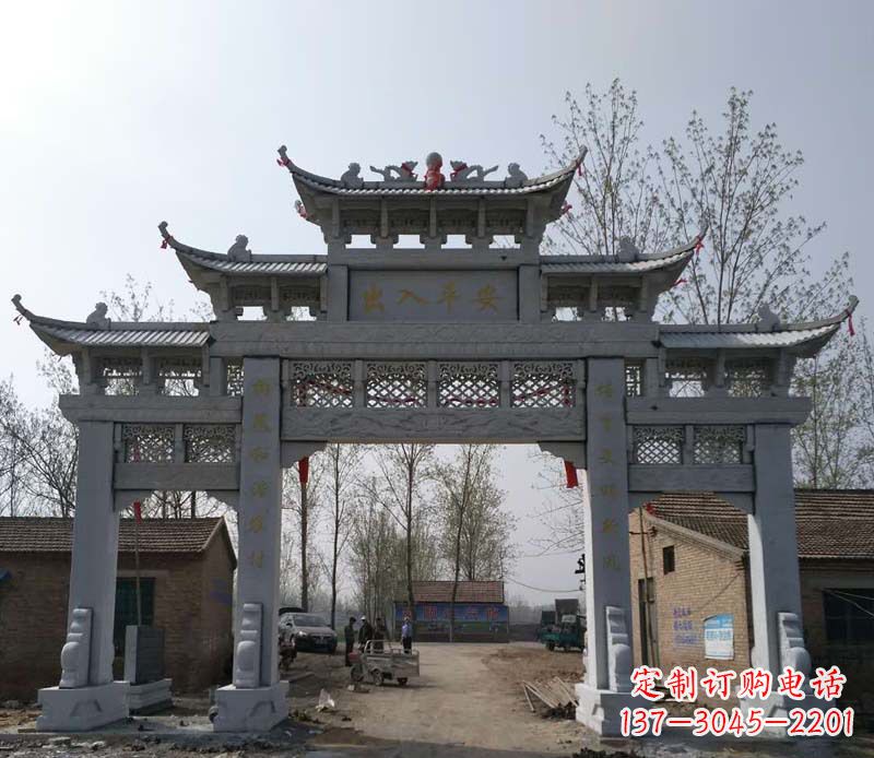 泰安仿古石牌坊石雕