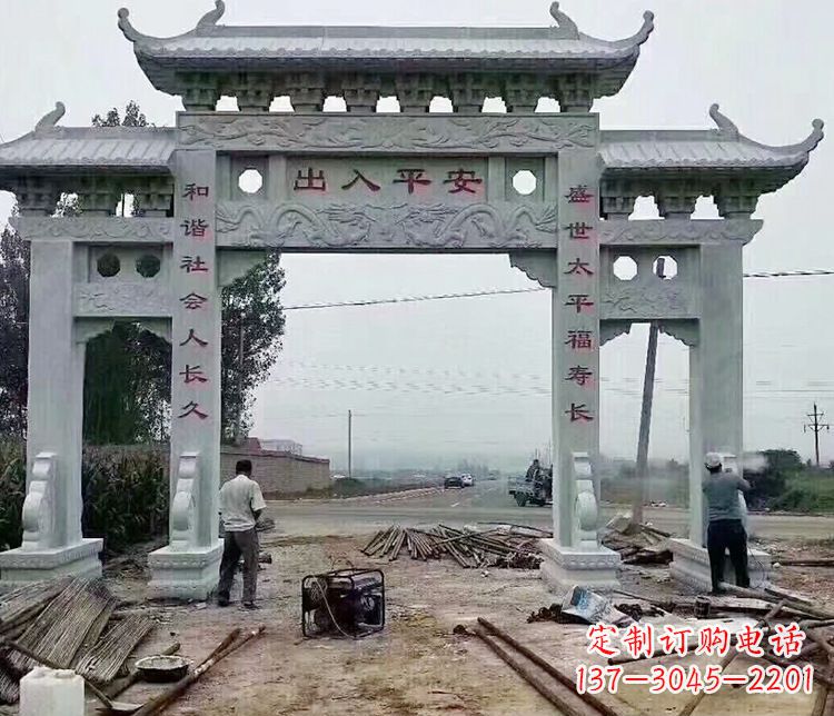 泰安仿古石牌坊石雕