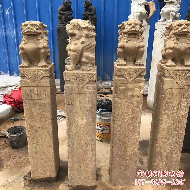 泰安仿古拴马桩石雕塑——傅雕你的精美时光