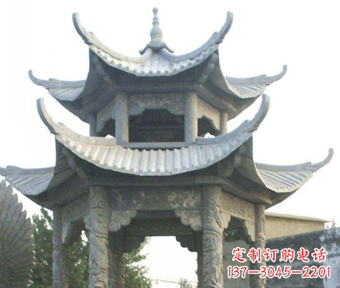 泰安仿古双层石雕凉亭