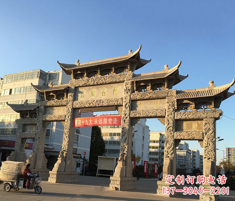 泰安仿古石牌坊雕塑