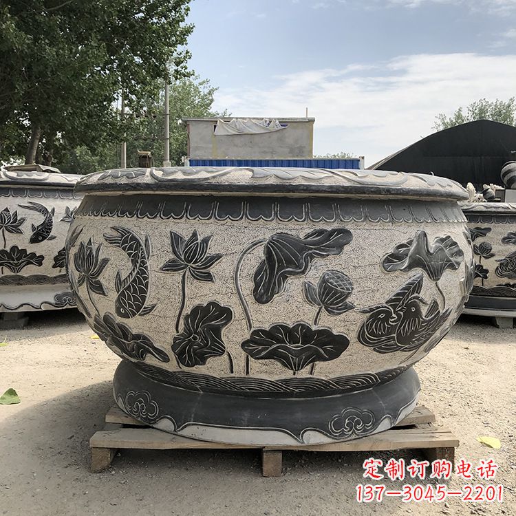 泰安精美仿古花盆雕塑