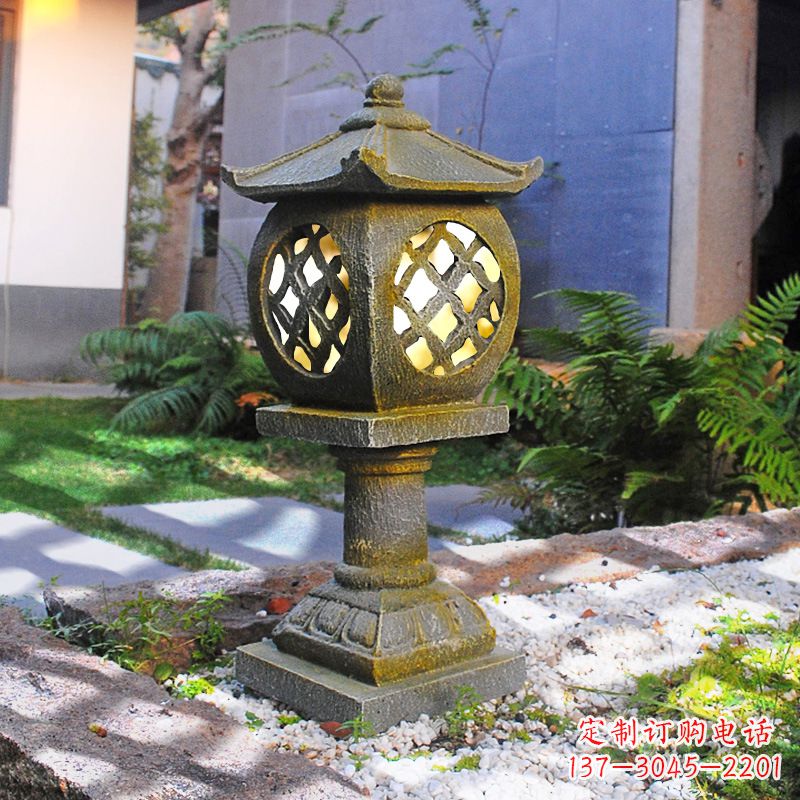 泰安仿古庭院石雕灯笼,精美雕刻点亮家园
