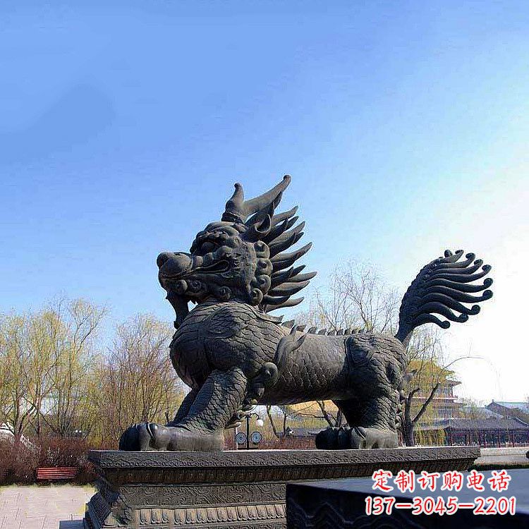 泰安古典麒麟雕塑,精美绝伦