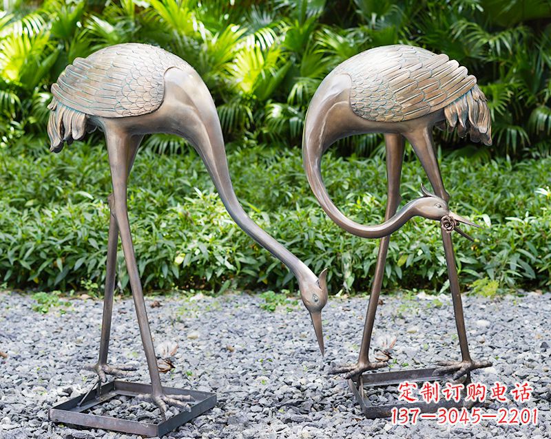 泰安传统文化铸造仙鹤雕塑