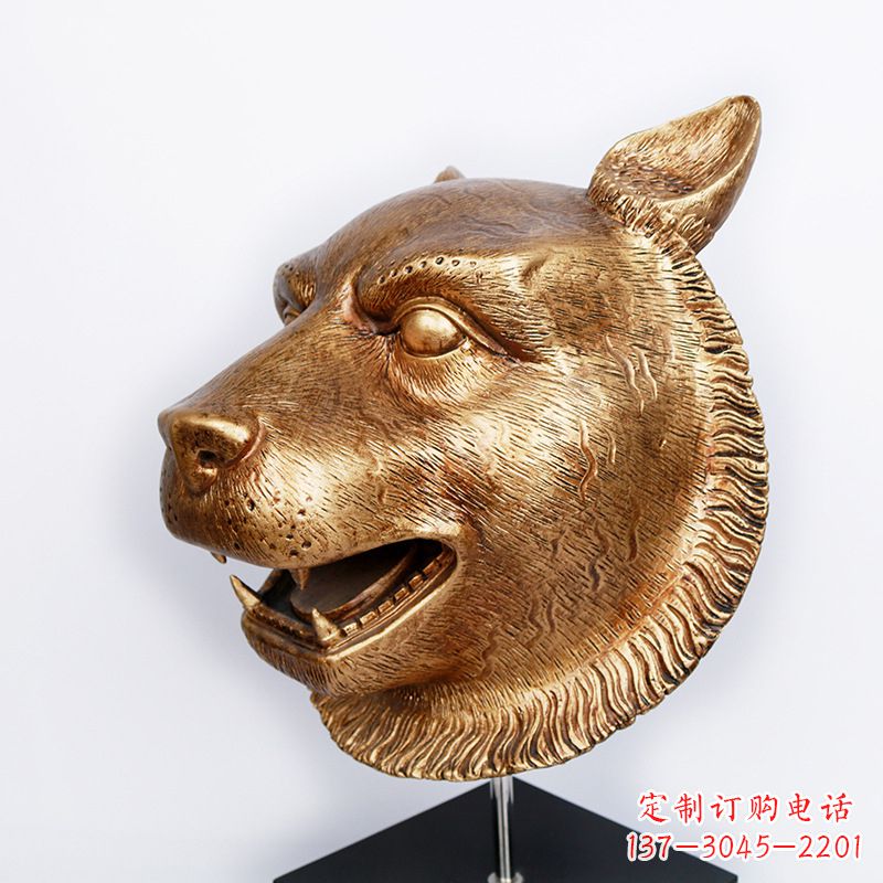 泰安玻璃钢雕刻虎头