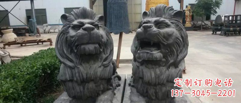 泰安玻璃钢狮子雕塑