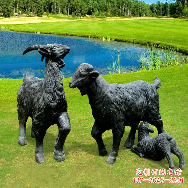 泰安 雕刻经典,匠心独具,黑山羊雕塑