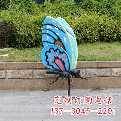 泰安蓝色大号蝴蝶雕塑