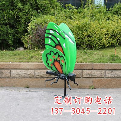泰安大号蓝色蝴蝶定制雕塑