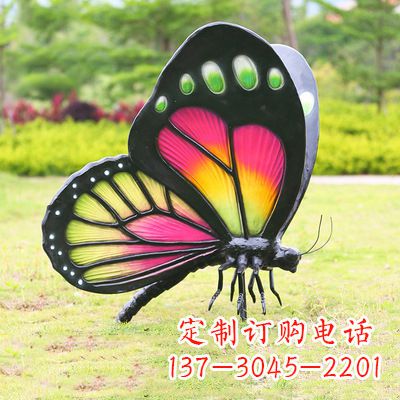 泰安仿真蝴蝶_品红色款405x78x110