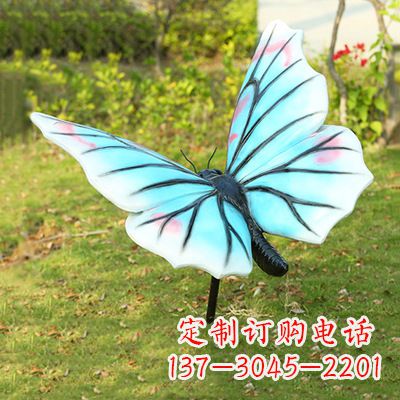 泰安浅蓝白色蝴蝶雕塑