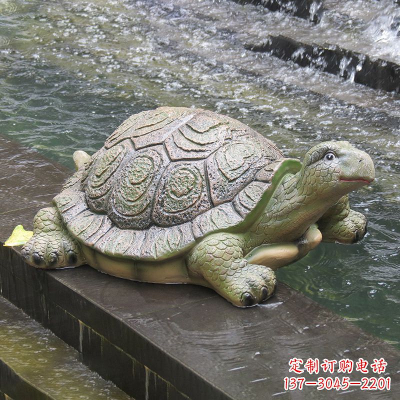 泰安仿真乌龟-园林水景动物雕塑摆件