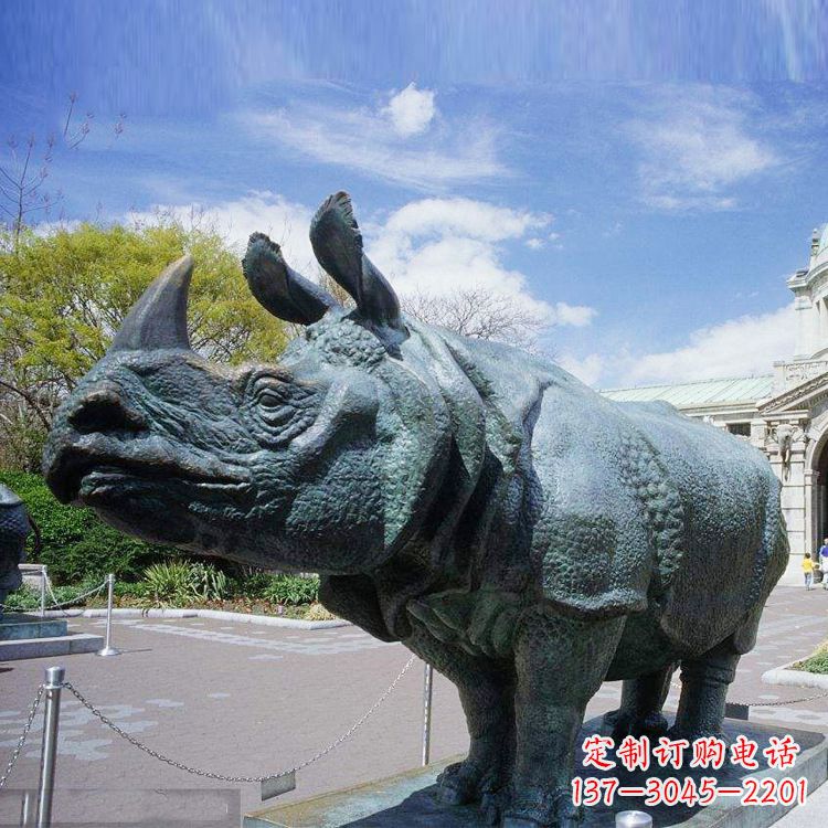泰安高端犀牛铜雕艺术品