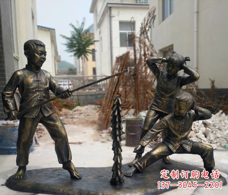 泰安精美儿童铜雕,为孩子们带来欢乐