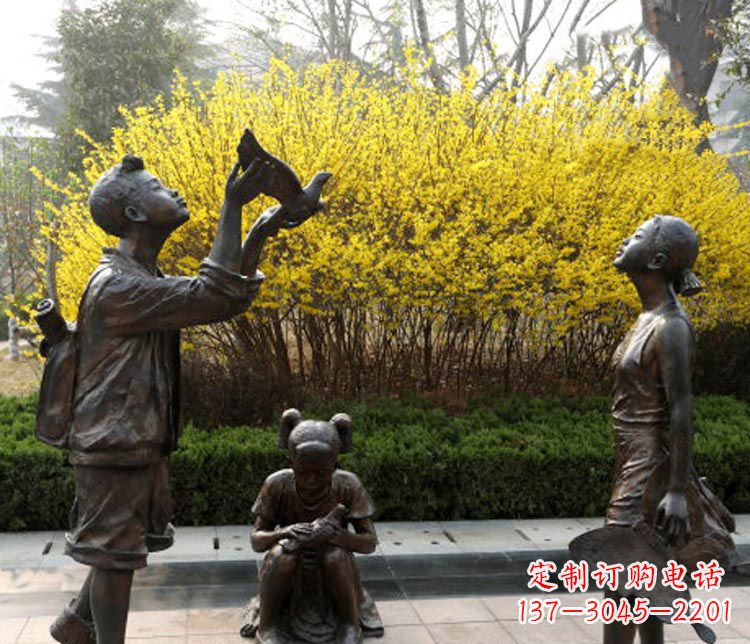 泰安精致可爱的儿童铜雕